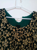 Peach Saree with Velvet Blouse | Women Sarees | Women Locally Made Formals | X Large | Preloved