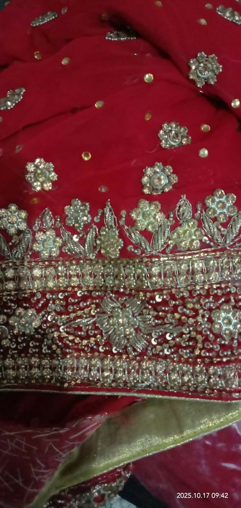 Red Beautiful Baraat Lehnga | Women Bridals | Medium | Worn Once