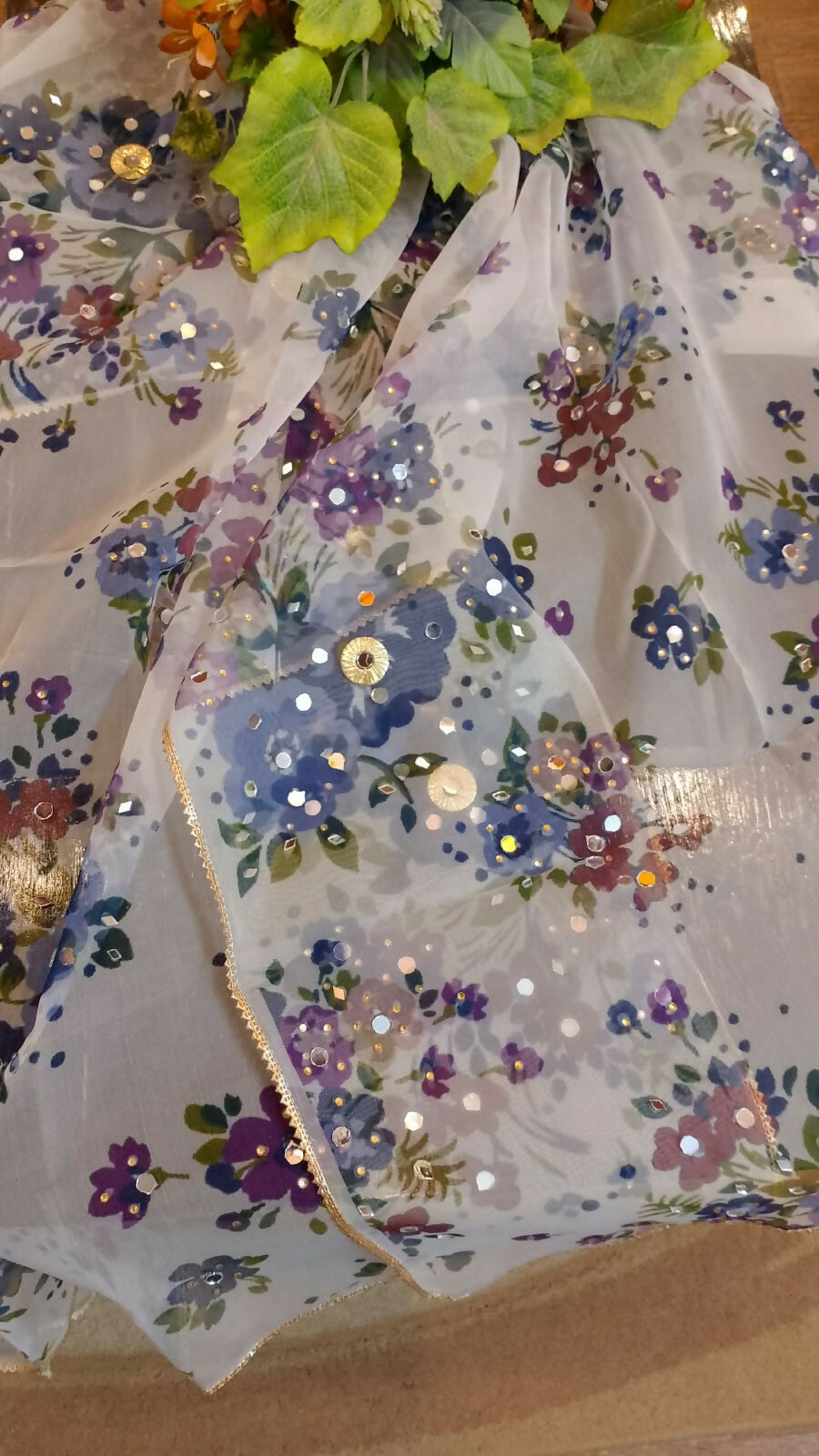 Organza Mirror Dupattas | Women Accessories | Duppata | Large | Brand New