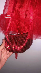 Bacha Party | Red Frock | Girls Skirts & Dresses | Size: 2 to 3 Yrs | Preloved
