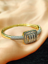 Gold Plated Zircon Stones Handcuff | Women Jewelry | Bangles/Bracelets | Brand New