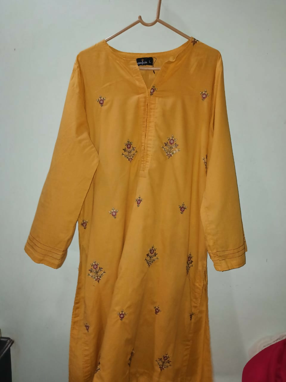Asim Jofa | Women Branded Kurta | Mustard | Large | Preloved