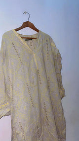 Alkaram | Women Branded Kurta | Yellow | Medium | Preloved