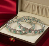 Round Stone Linked Bangle Set-00010 | Women Jewelry | Bangles/Bracelets | Brand New