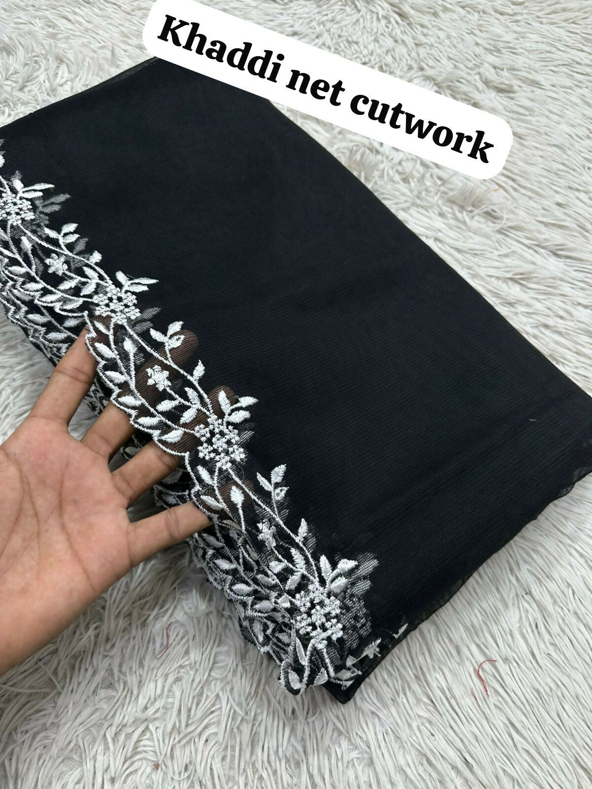 Khaadi Net Cutwork Dupattas | Women Accessories | Dupattas & Shawls | Size: 2.5 Yards | Brand New