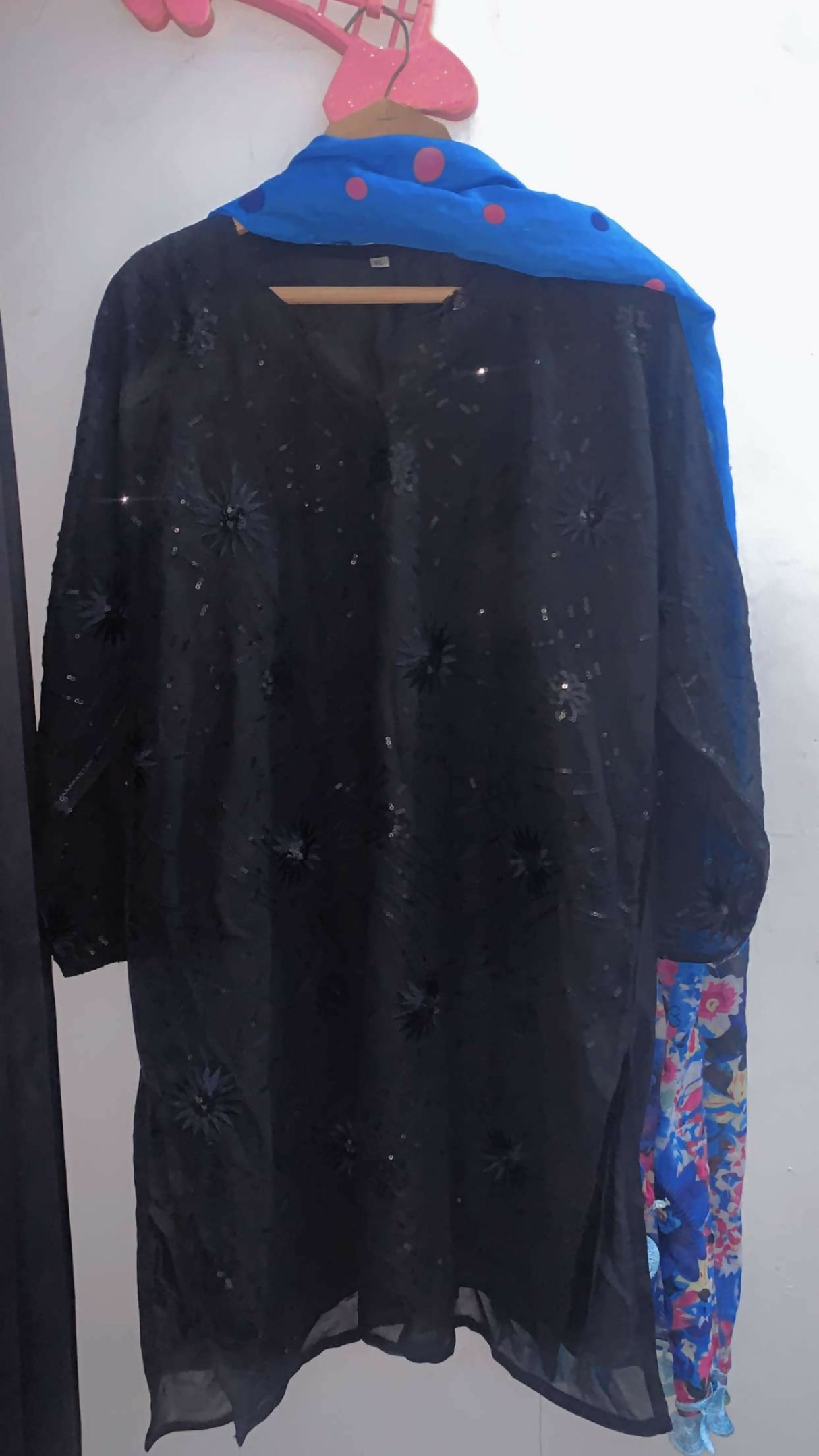 2 PC Black Dress | Women Locally Made Kurta | Medium | Preloved