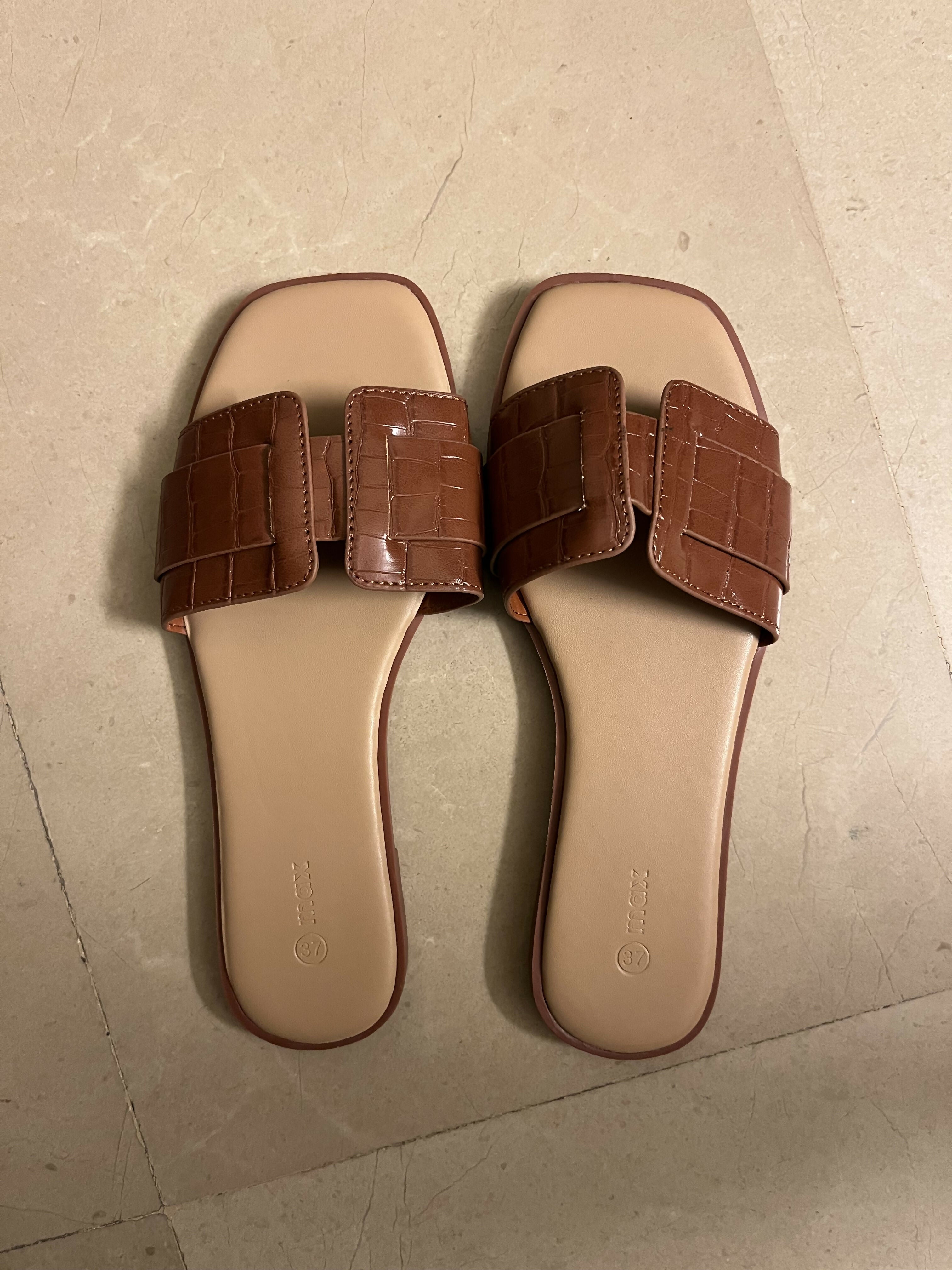 Brown Flats By Max| Sandals & Flats | New