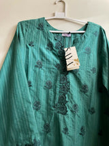 Saya | Women Branded Kurta | Teal Green | Small | Brand New