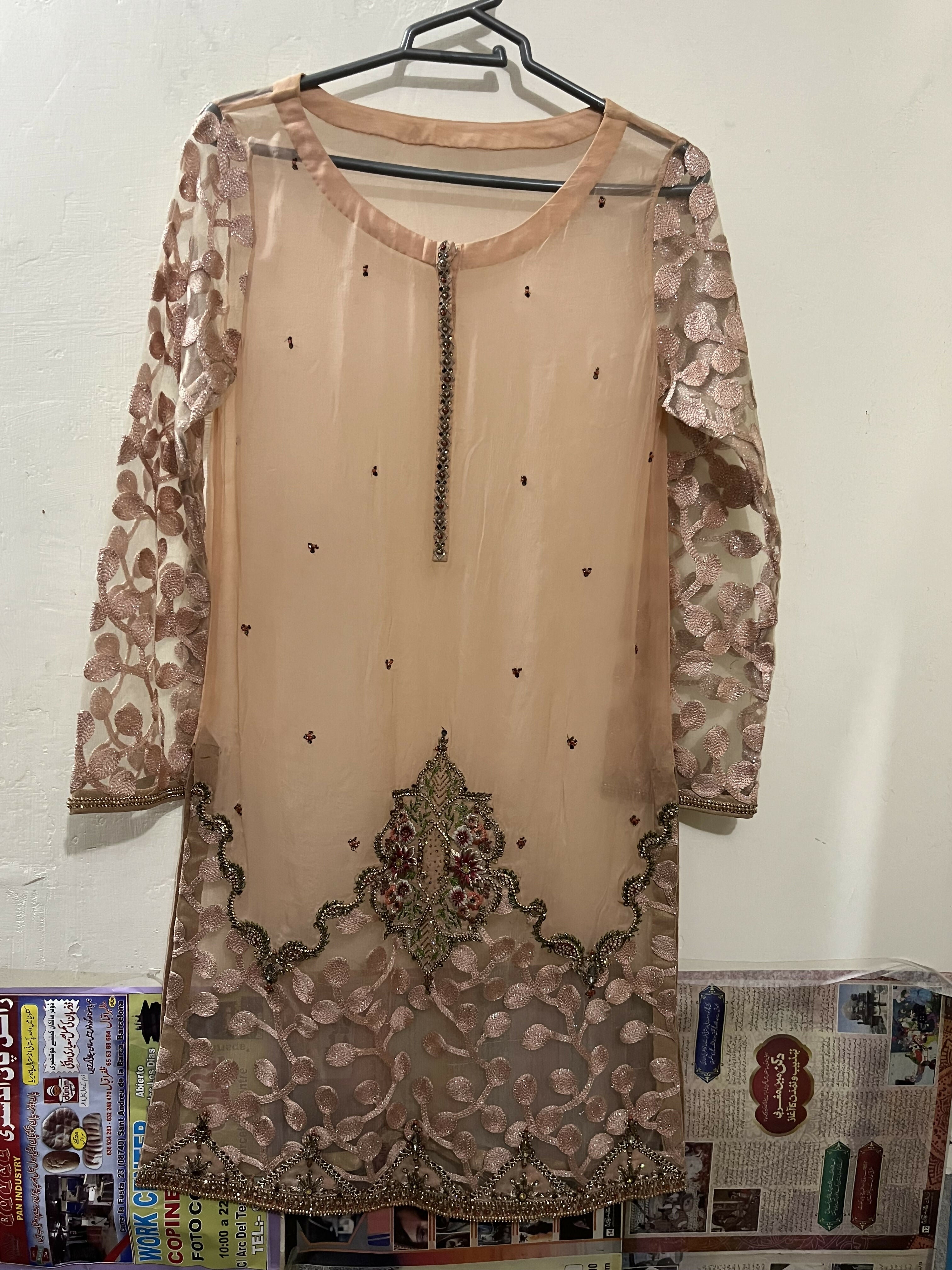 Nishat | Peach 4-PC Formal Suit | Women Branded Formals | Worn Once