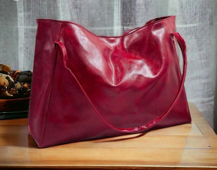 Plain leather bag-143 Handbags for Women | Women Bags | Large | Brand New