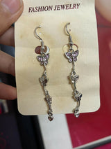 LUSH | Silver Long Earrings | Women Jewelry | Medium | New