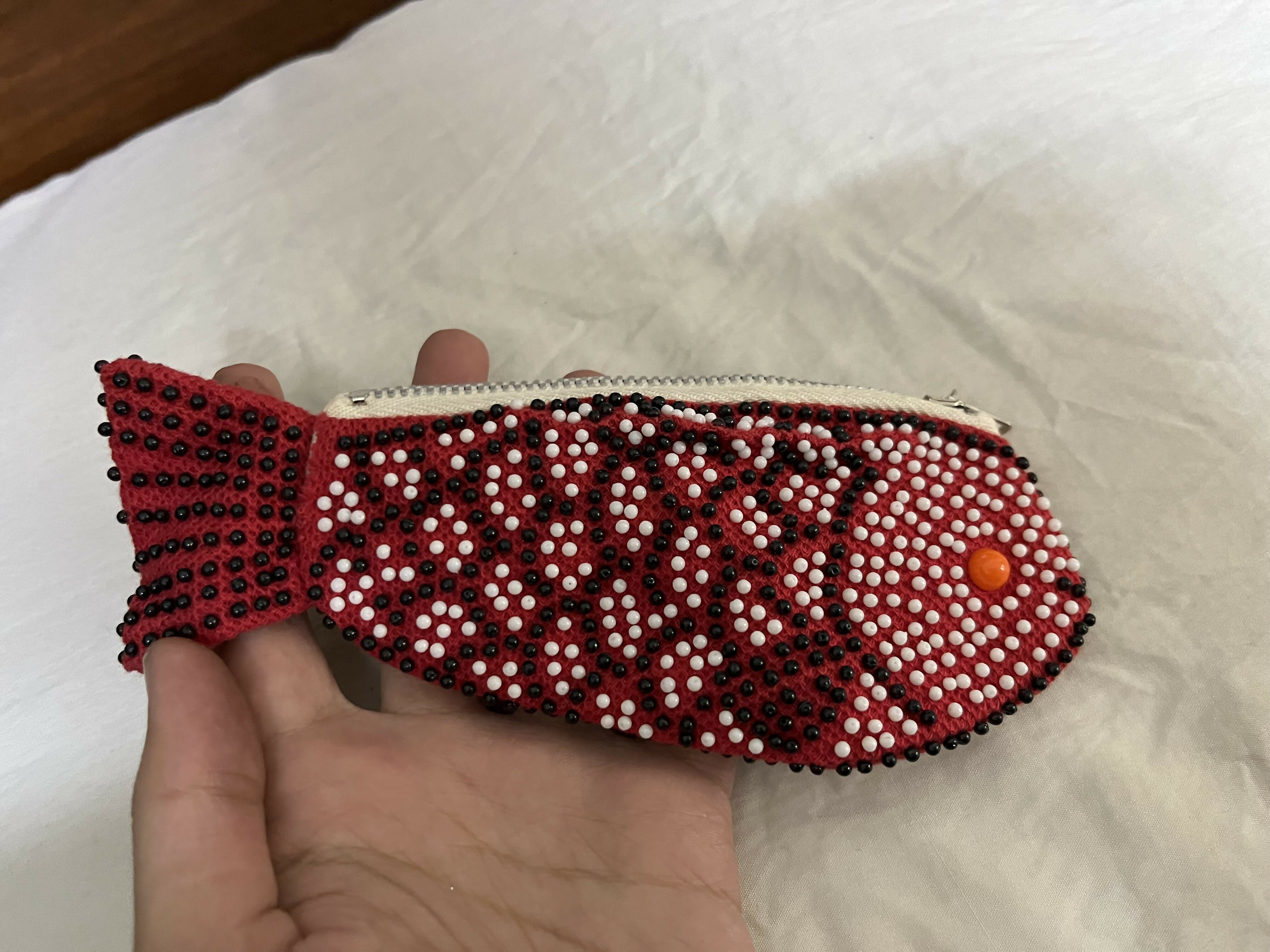 Imported from Qatar | Beaded Fish Pouch | Women Bags | Brand New with Tags