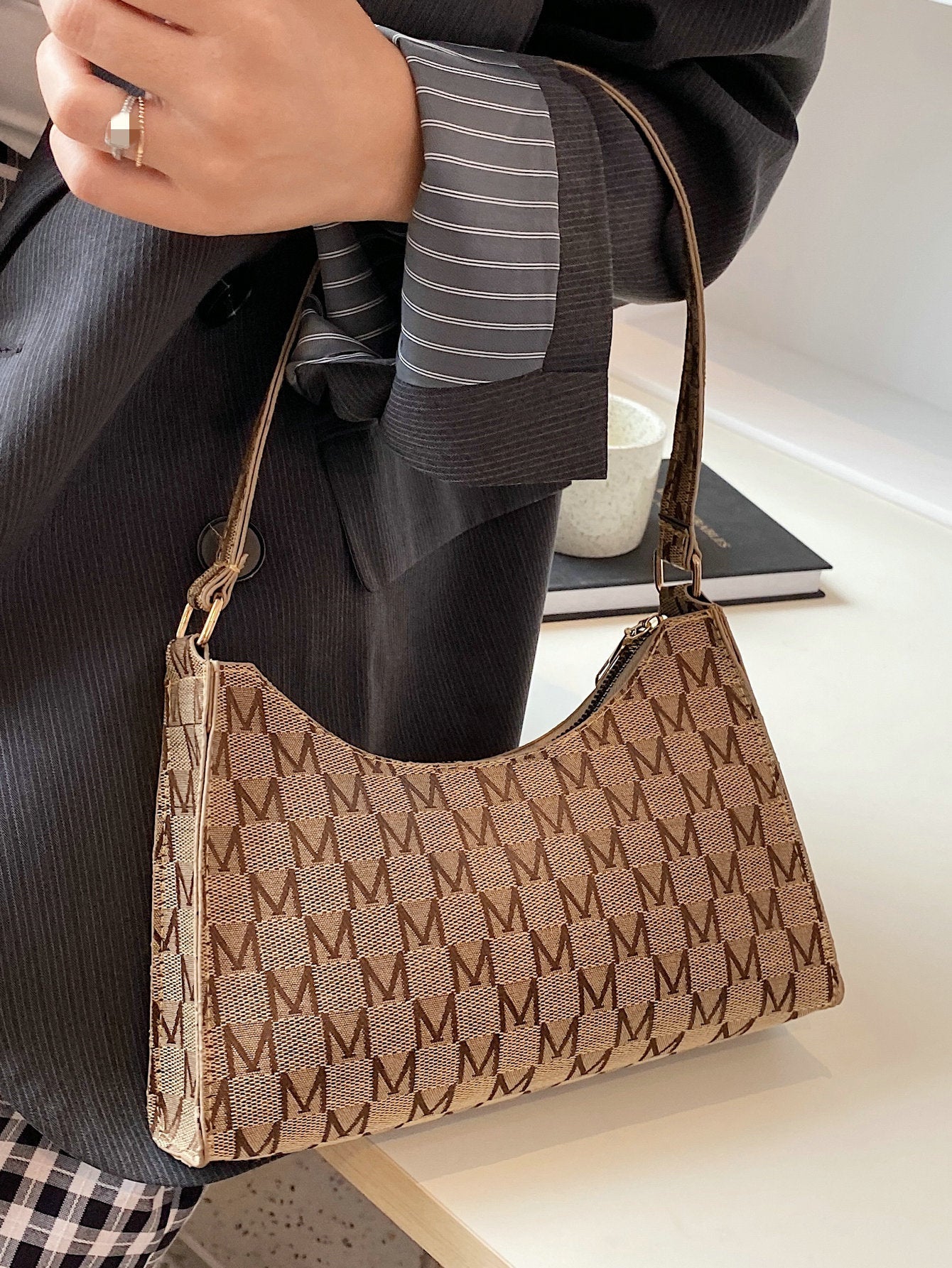 Buy SHEIN Letter Graphic Baguette Bag in Pakistan