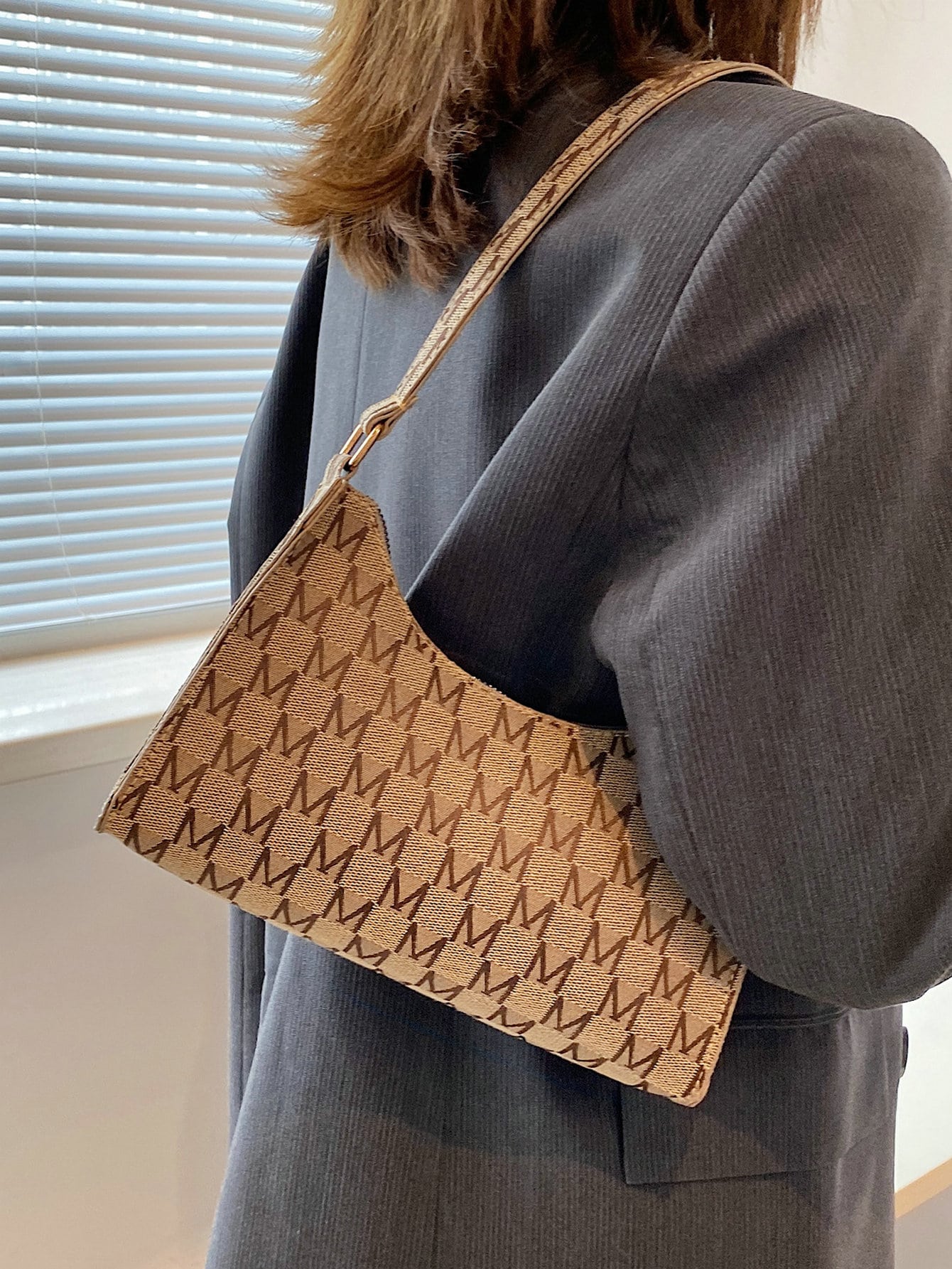 Buy SHEIN Letter Graphic Baguette Bag in Pakistan