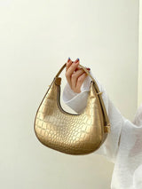 Buy SHEIN Waterproof,Lightweight,Business Casual Metallic Crocodile Embossed Hobo Bag in Pakistan