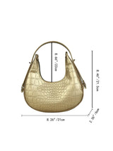 Buy SHEIN Waterproof,Lightweight,Business Casual Metallic Crocodile Embossed Hobo Bag in Pakistan