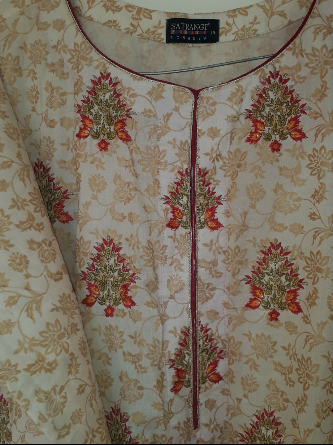 Bonanza Satrangi | Women Branded Kurta | Large | Preloved