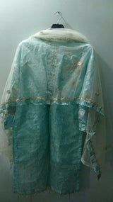 Embroidered Blue 3Pcs | Women Locally Made Formals | Medium | Preloved