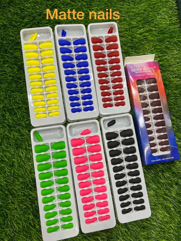 Buy Miss Rose Matte Stick On Nails in Pakistan