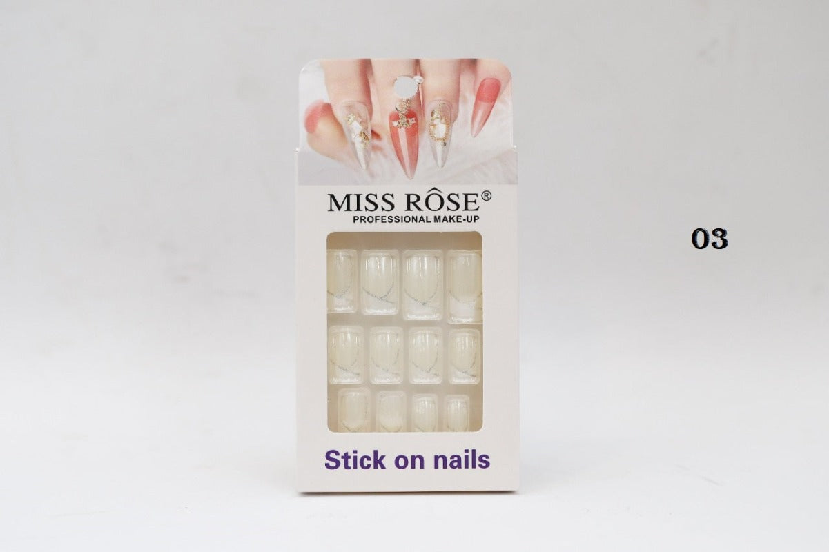 Buy Missrose Stick on French Nails Pack  (NEW) in Pakistan