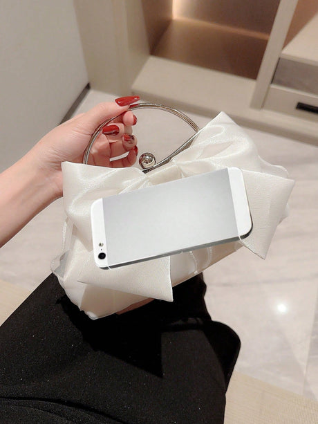 Buy SHEIN Fashionable Bow Decor Clip Evening Bag in Pakistan