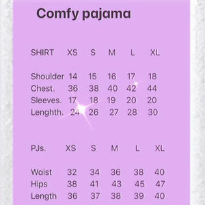 Comfy Pyjama | Women Pajama (PJ) Sets | Large | Worn Once