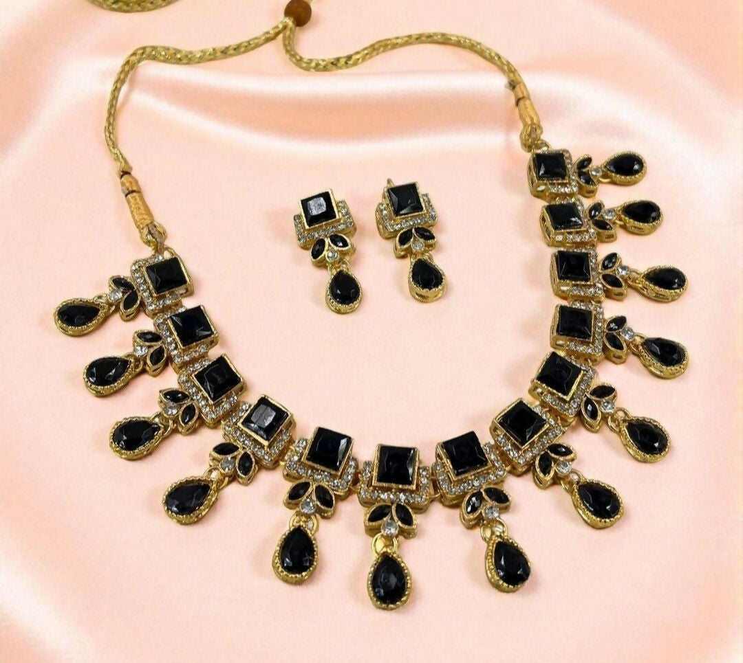 Square Tear Drop Necklace Set-00017 | Women Jewelry | Wedding Jewelry & Sets | Brand New