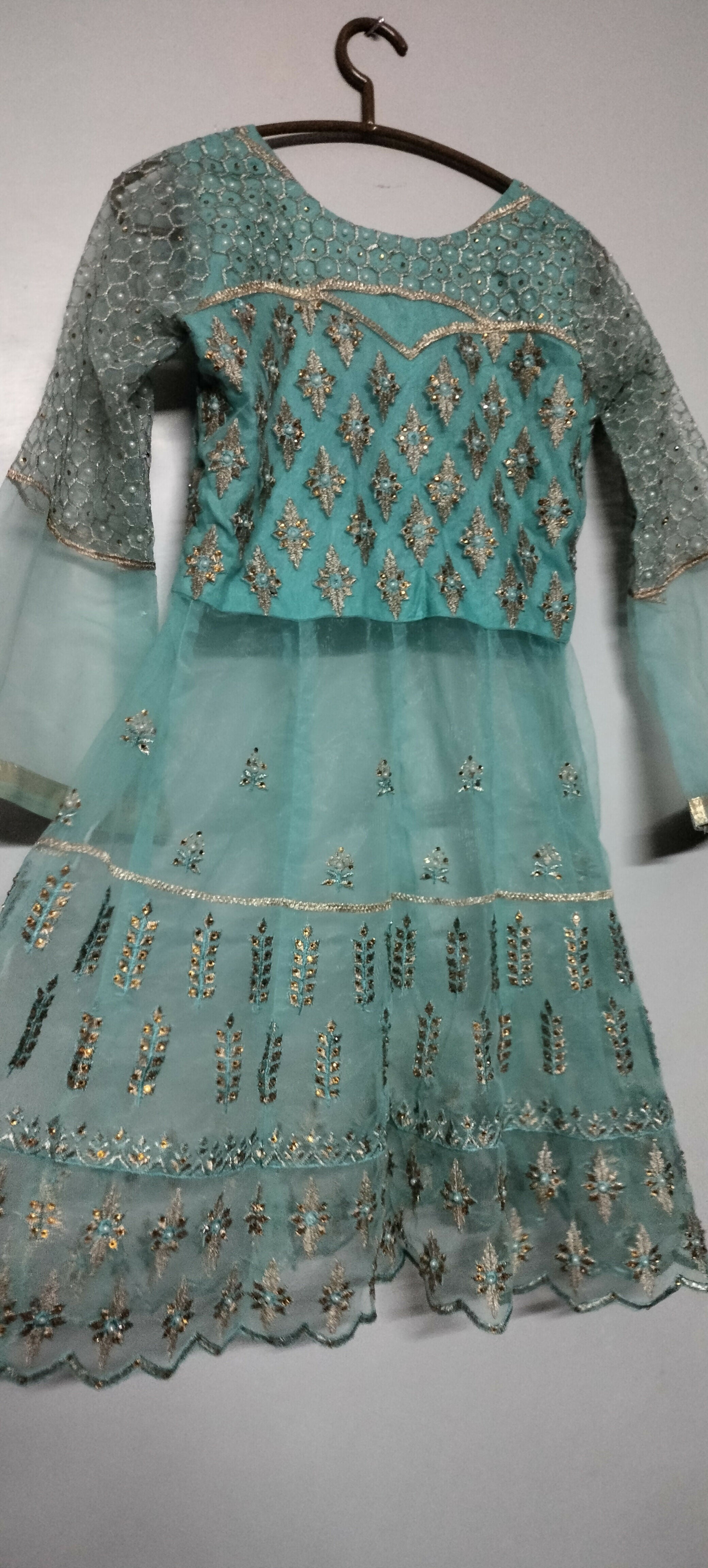 Embroidery Sharara | Women Locally Made Formals | Small | Worn Once