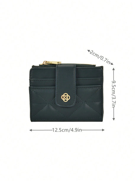 Buy SHEIN Women's Geometric Casual Metal Detail Bifold Short Wallet in Pakistan