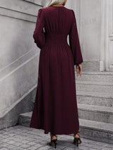 Buy SHEIN Women's Lantern Sleeve High Slit Dress in Pakistan
