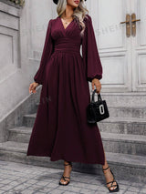Buy SHEIN Women's Lantern Sleeve High Slit Dress in Pakistan