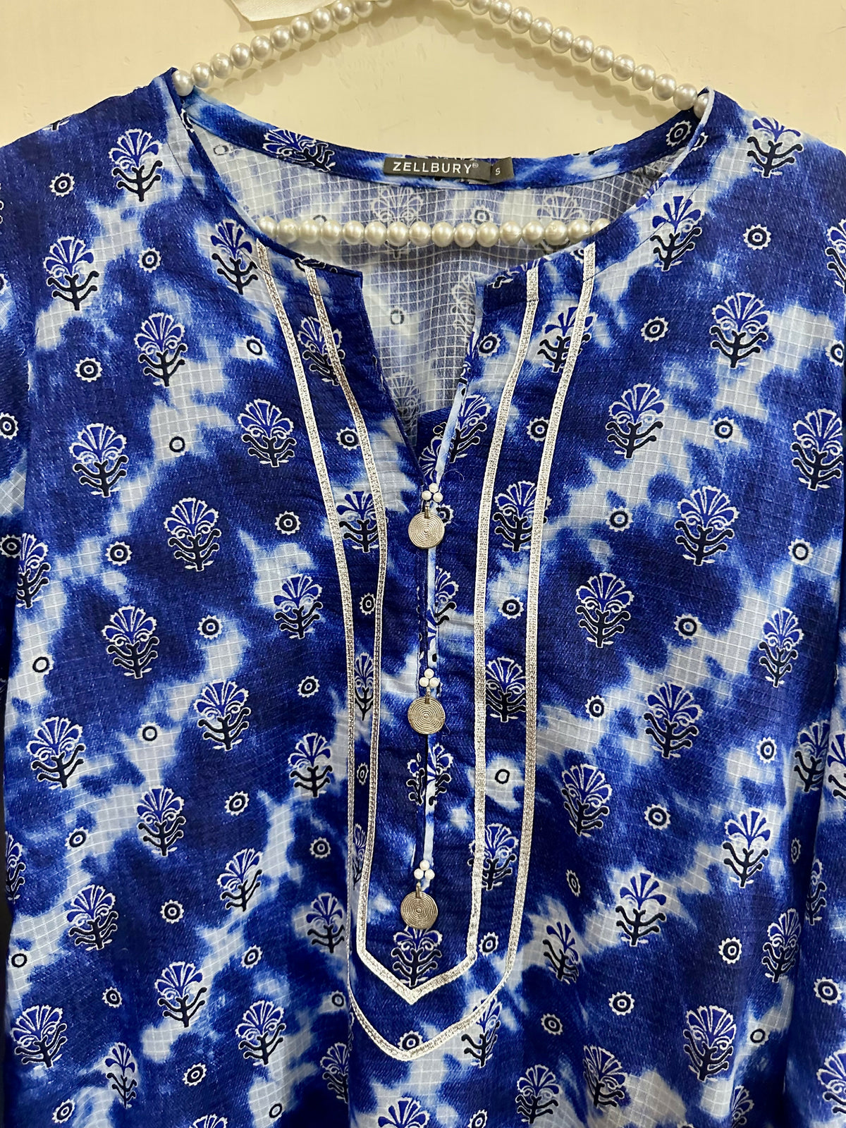 Zellbury | Women Branded Kurta | Blue | Small | Worn Once