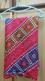 Pink Chunri Print Dupatta | Women Accessories | Duppatas & Shawls | Large | Brand New