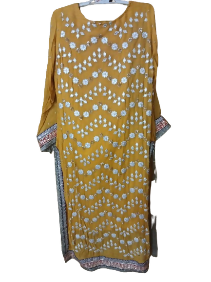 Yellow Mayoun Shirt | Women Locally Made Formals | Small | Preloved