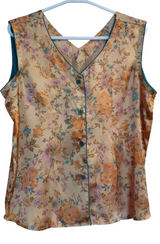 Brown Shamoz Silk PJ Set | Women New PJ Set | Women Loungewear & Sleepwear | Large | New