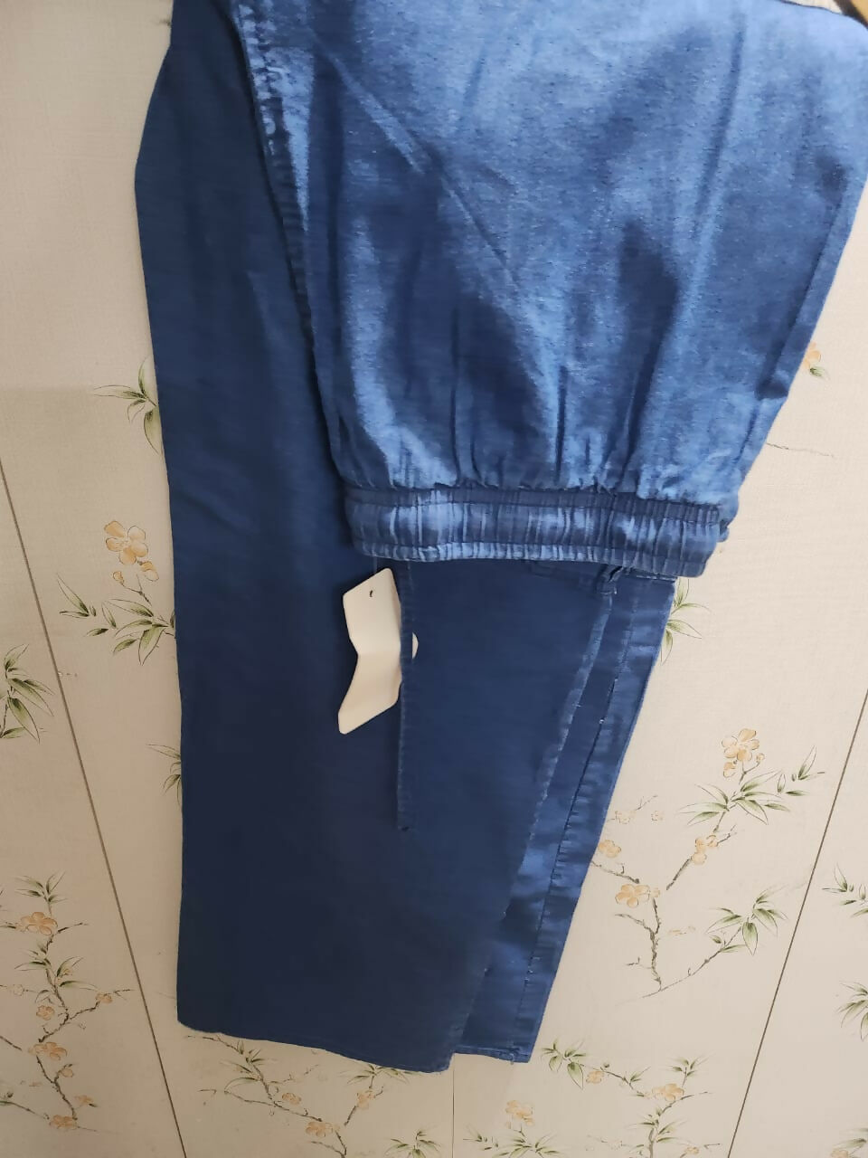 Denim Blue Cotton Cargo Pants | Women Bottoms & Pants | Brand New