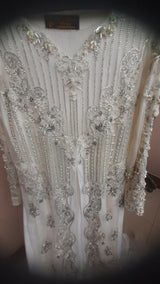 Beautiful White Fancy Dress | Women Locally Made Formals | White | Small | Worn Once