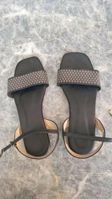 Black Sandals | Women Shoes | Sandals & Flats | Size: 38 | Preloved