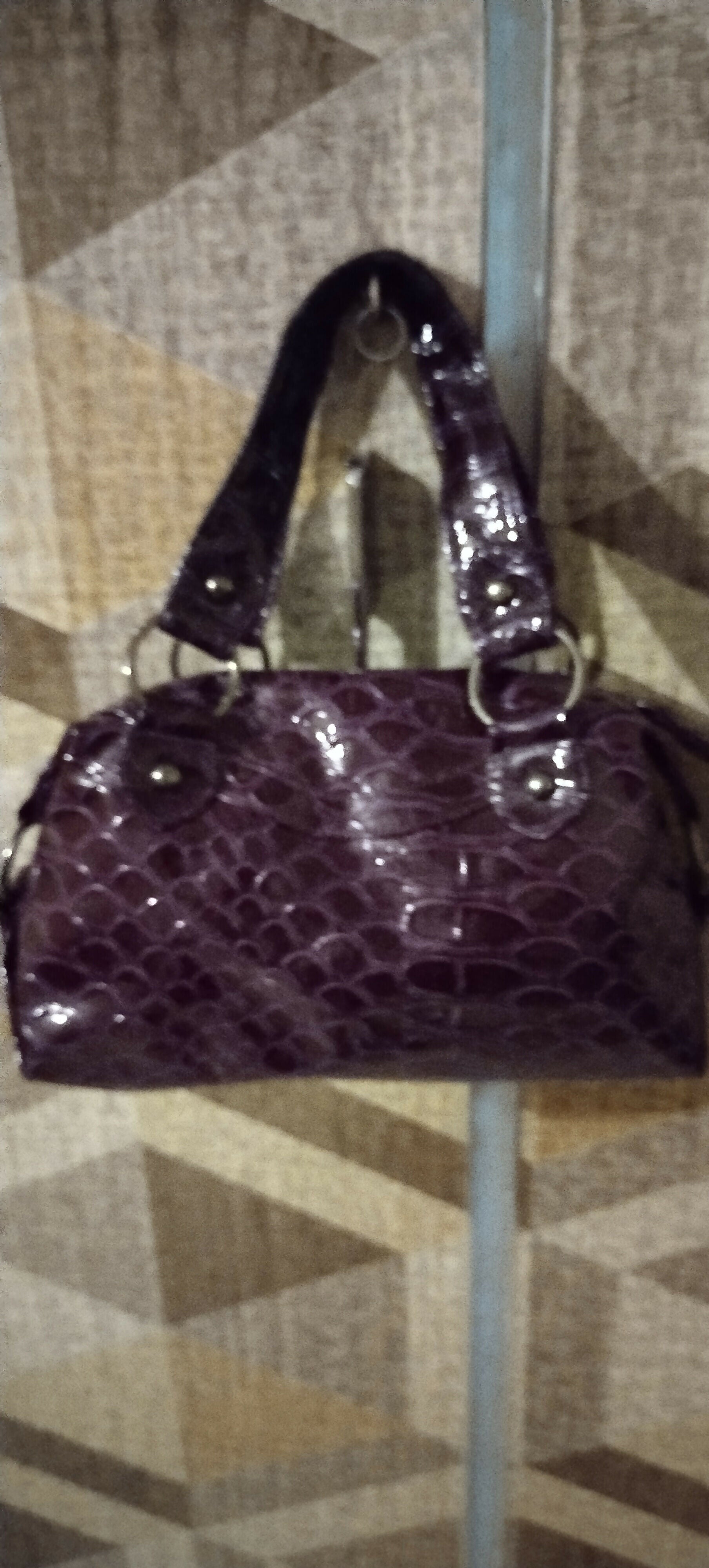 Purple Snake Textured Jelly Bag | Women Bags | Medium | Worn Once