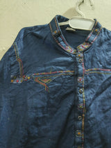 Blue Embroidered Kurta | Boys Shalwar Kameez | Size: 32 | Preloved