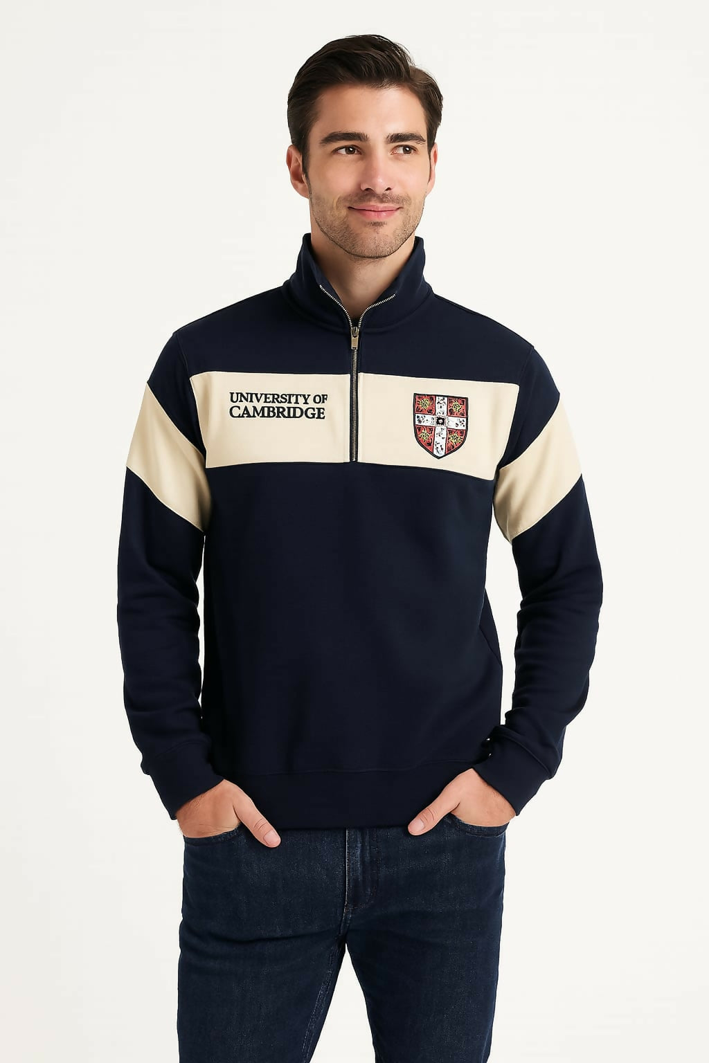 Cambridge Heritage Quarter-Zip Sweatshirt | Men Jackets & Coats | Medium | New