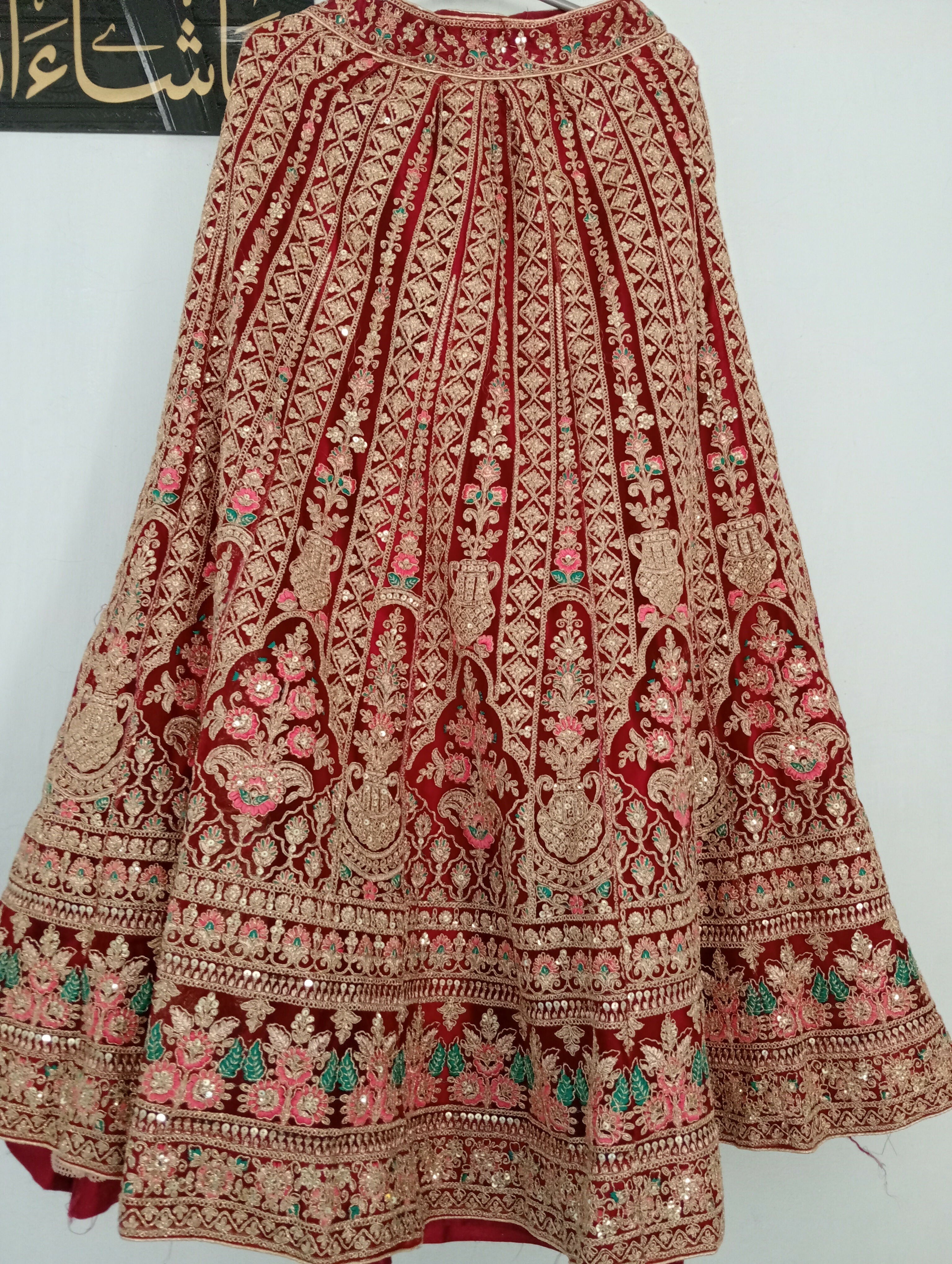 Indian style Red Bridal Lehnga | Women Bridals | Small | Worn Once