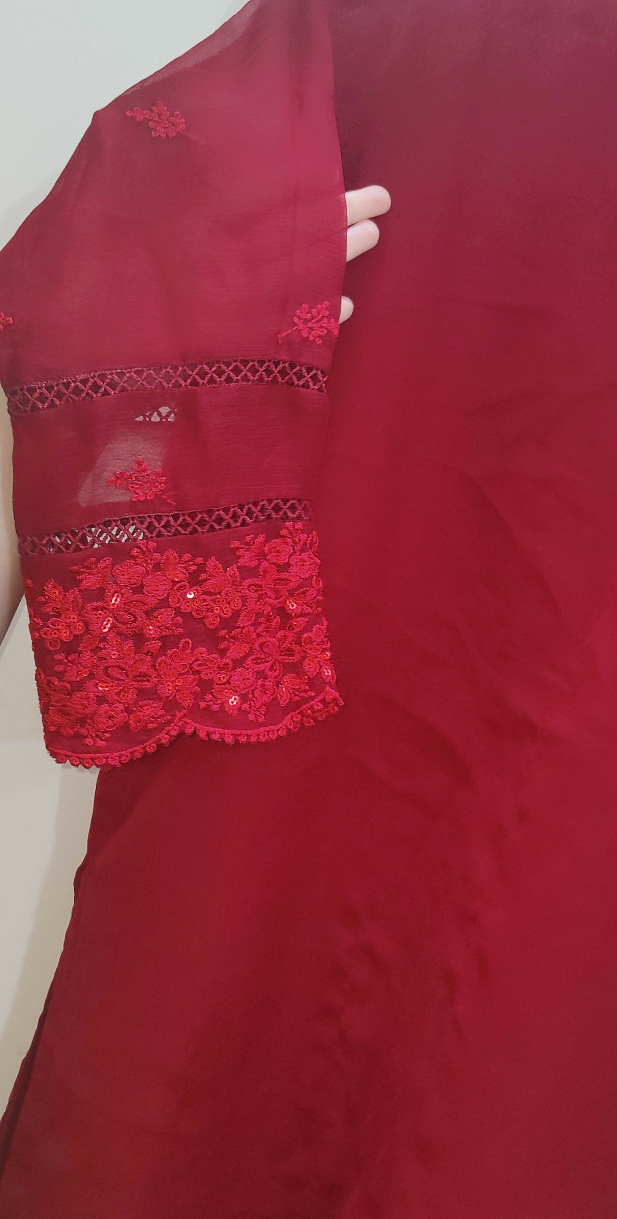 Maroon 3Pcs | Women Locally Made Formals | Large | Worn Once