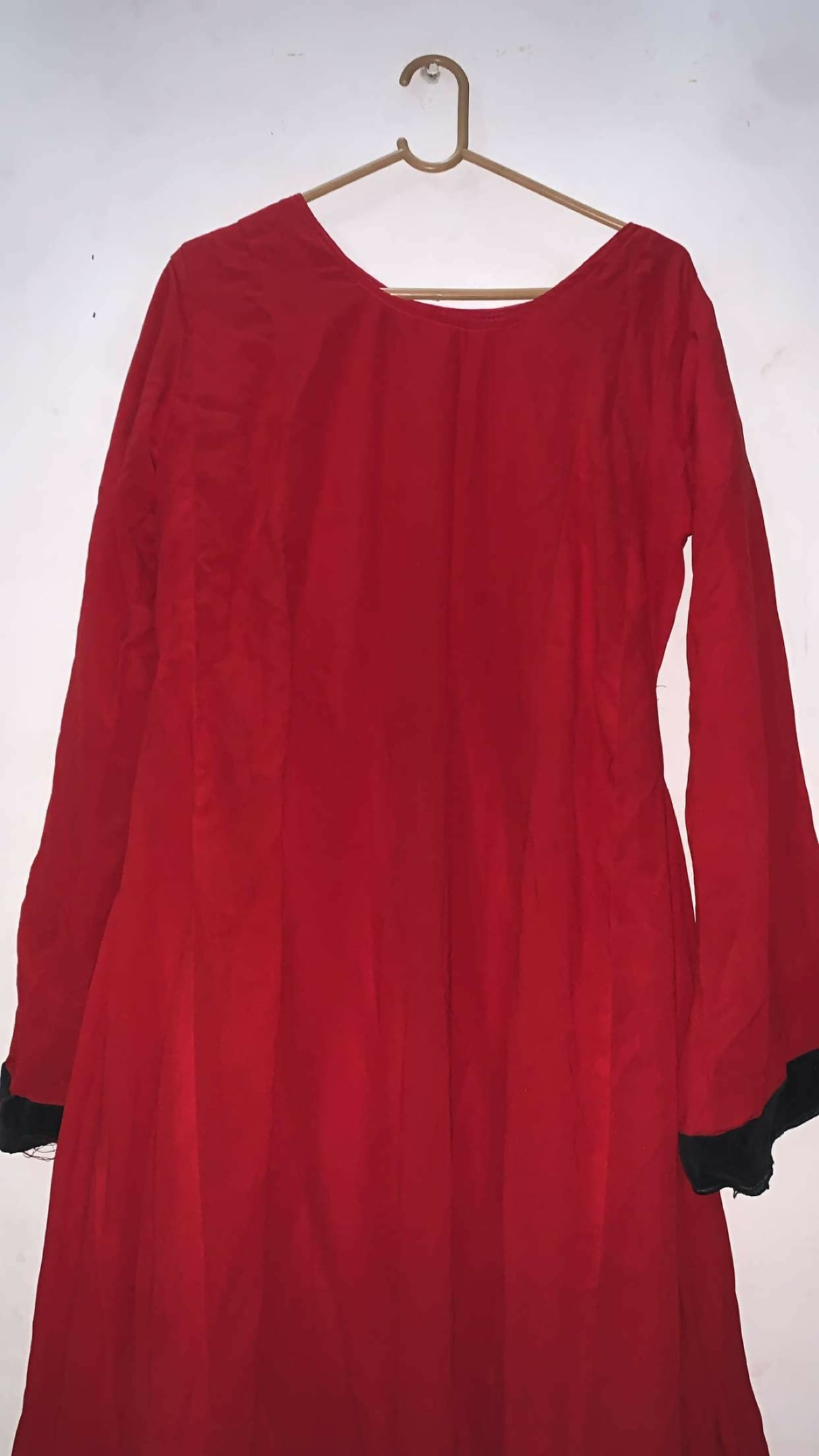 Crimson & Black Modest Maxi | Women Frocks & Maxis | Medium | Preloved