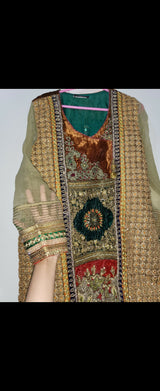 Short Embroidered Shirt | Women Locally Made Formals | Large | Preloved