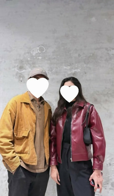 Unisex Faux Leather Jacket | Men Jackets & Coats | Small | Brand New Cherry Red Faux Leather Jecket