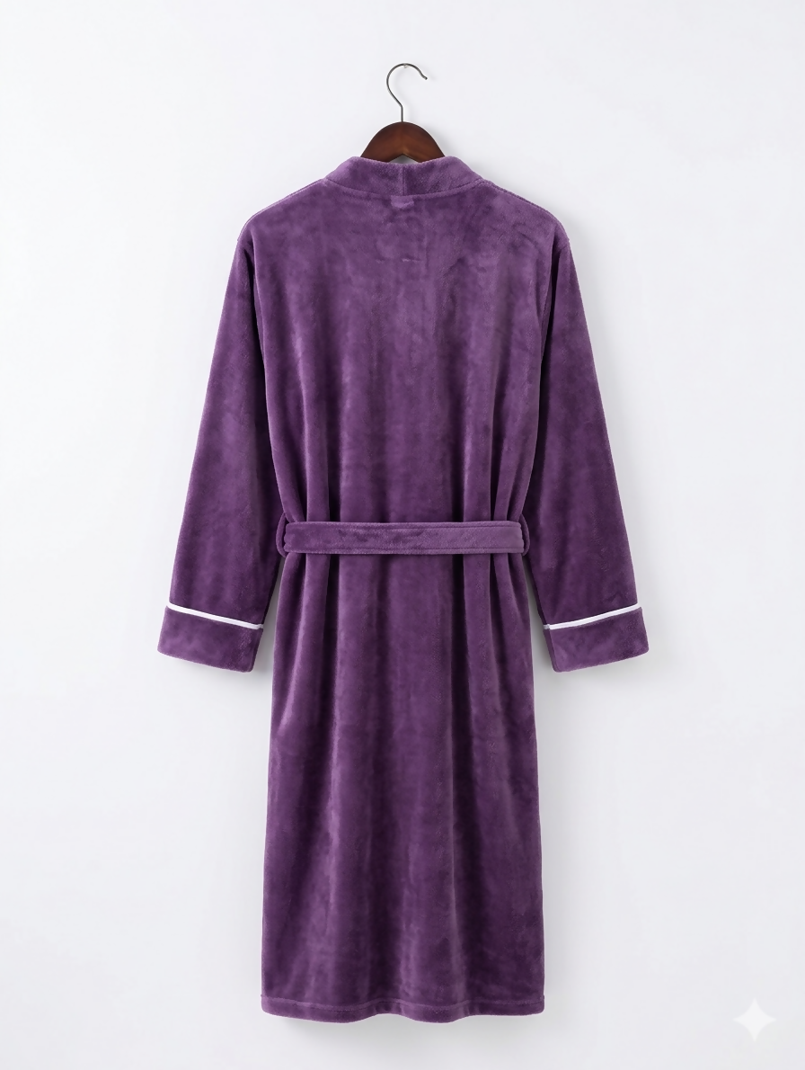 Luxury Purple Fleece Bathrobe for Women | Women Accessories | Bath Towels | Brand New