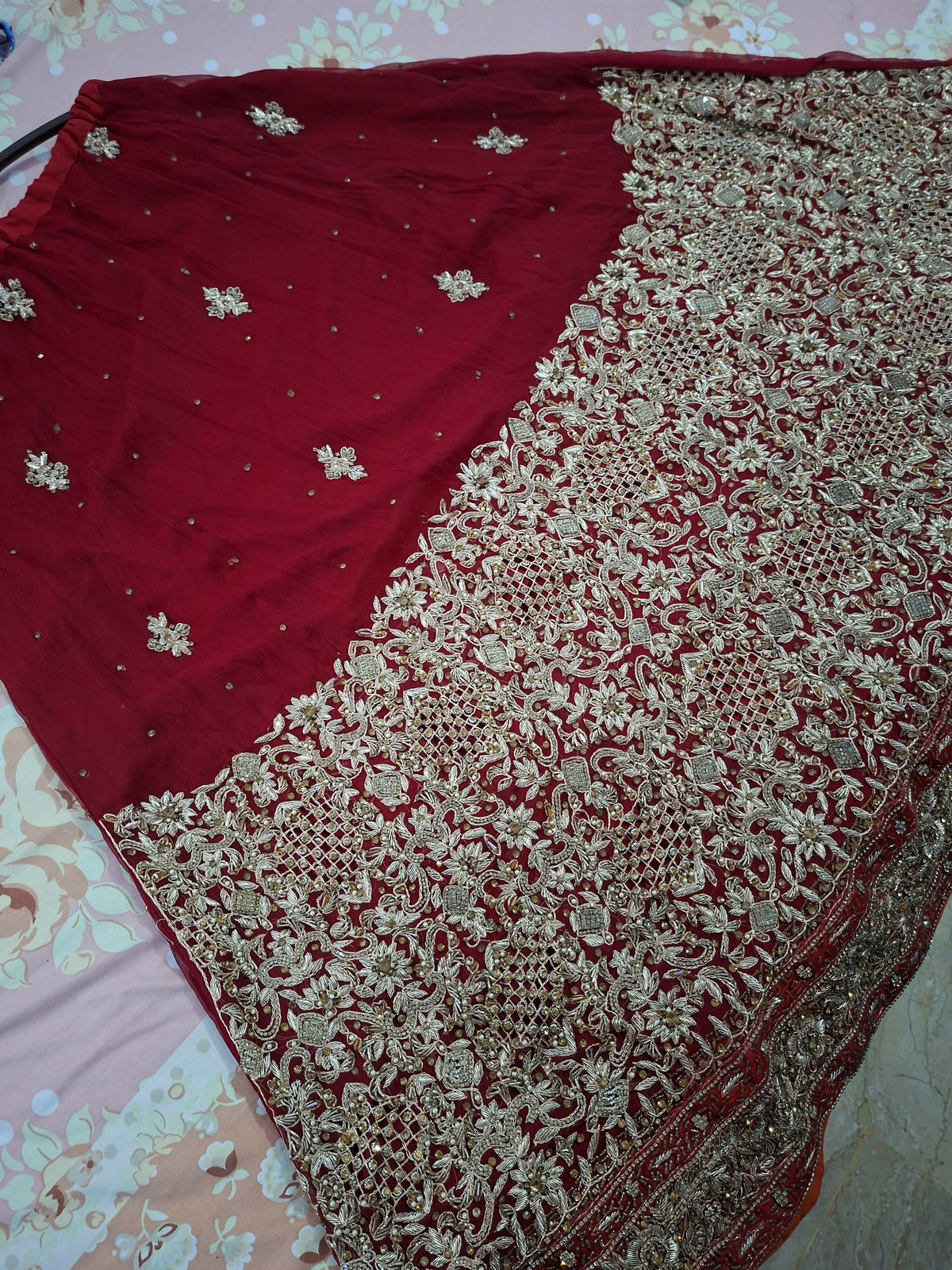 Embroidered Bridal Dress | Women Bridals | Red | Small | Worn Once