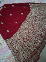 Embroidered Bridal Dress | Women Bridals | Red | Small | Worn Once