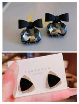 Pack of 2 Pairs of Black Earrings (156-472) |Women Jewelry | Earrings | New